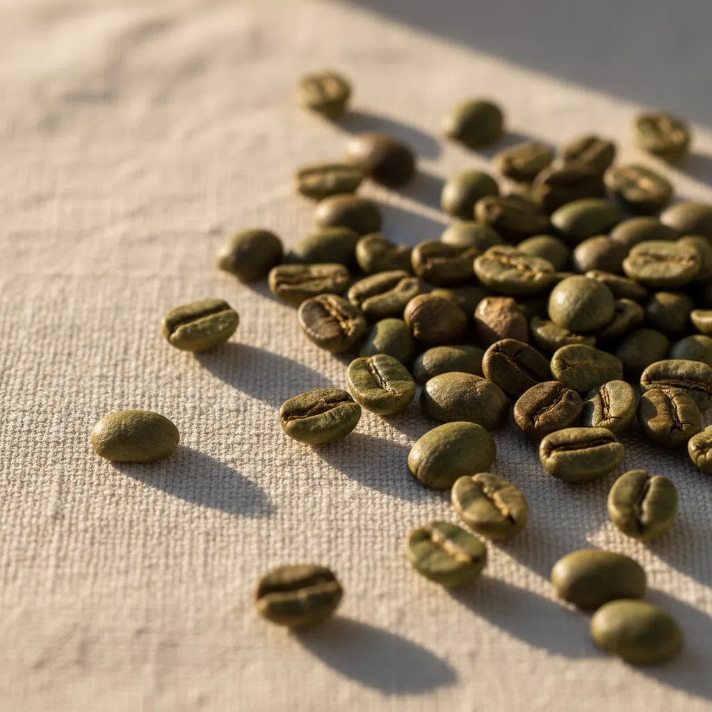 Raw green coffee beans - green coffee bean extract supplement source